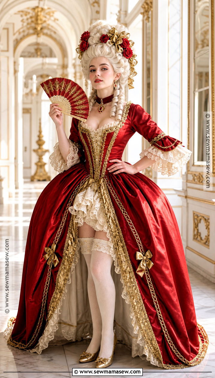 Red Royal Marie Antoinette Costume - 35 marie antoinette costume halloween ideas