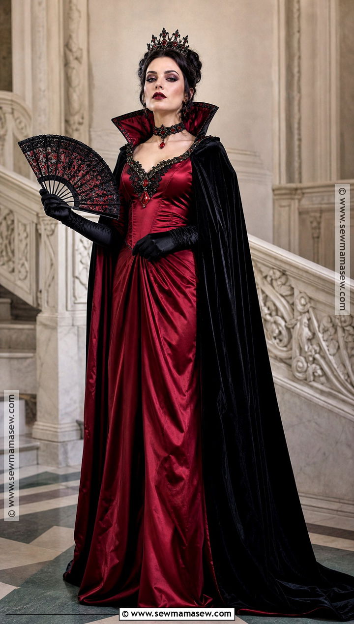 Red Satin Vampire Queen Costume - 35 red vampire dress ideas