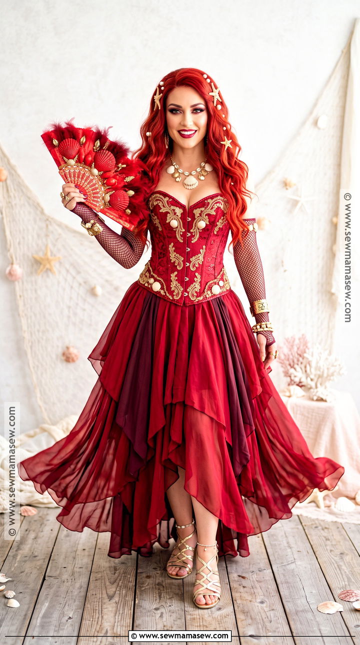 Red Siren Costume - 50 siren costume ideas