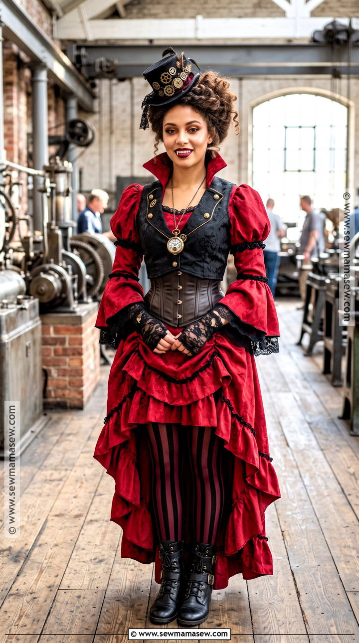 Red Steampunk Vampire Dress Costume - 35 red vampire dress ideas