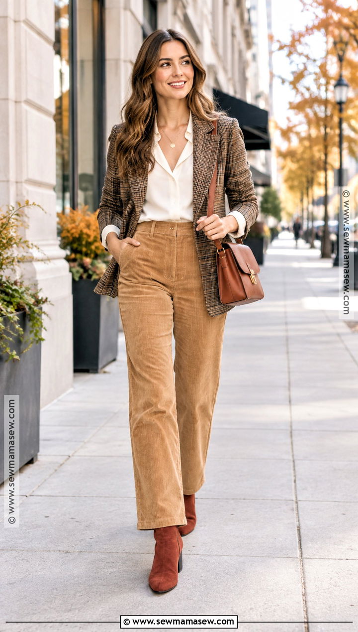 Red Suede Boots With Corduroy Pants - 20 red boots outfit fall