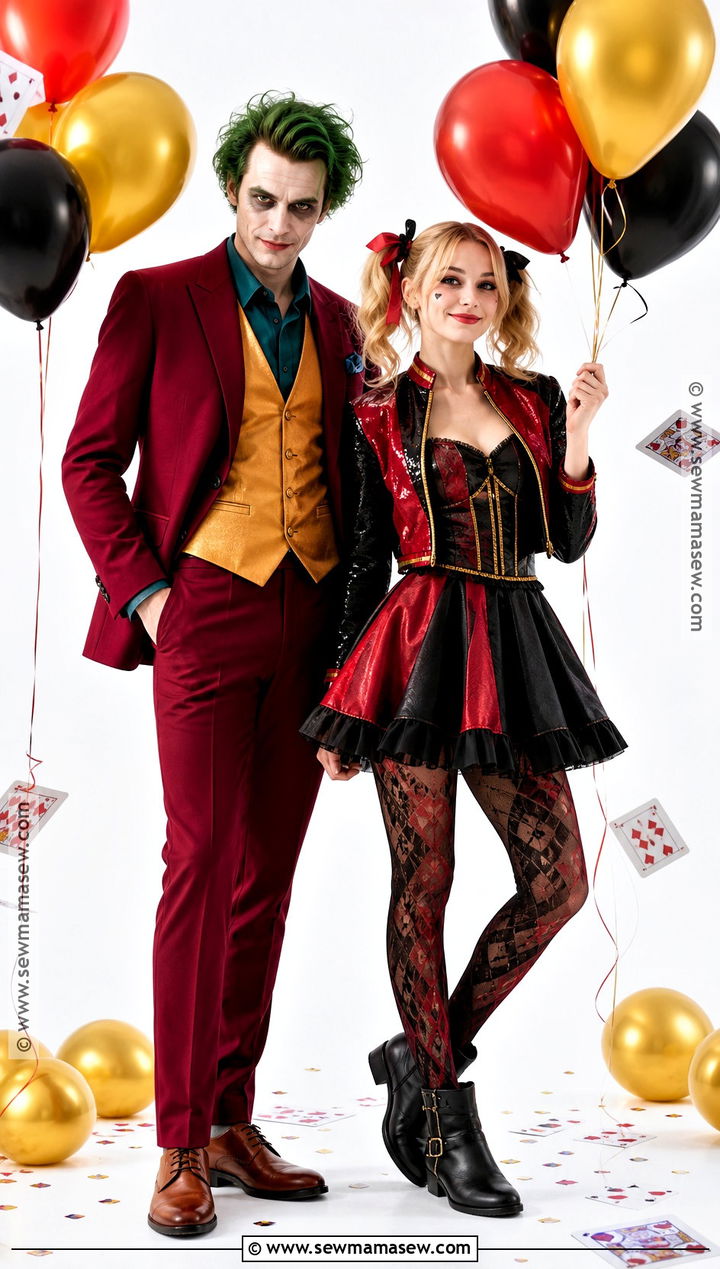 Red Suit Joker And Harley Quinn Couple Costume - 35 joker couple costume ideas