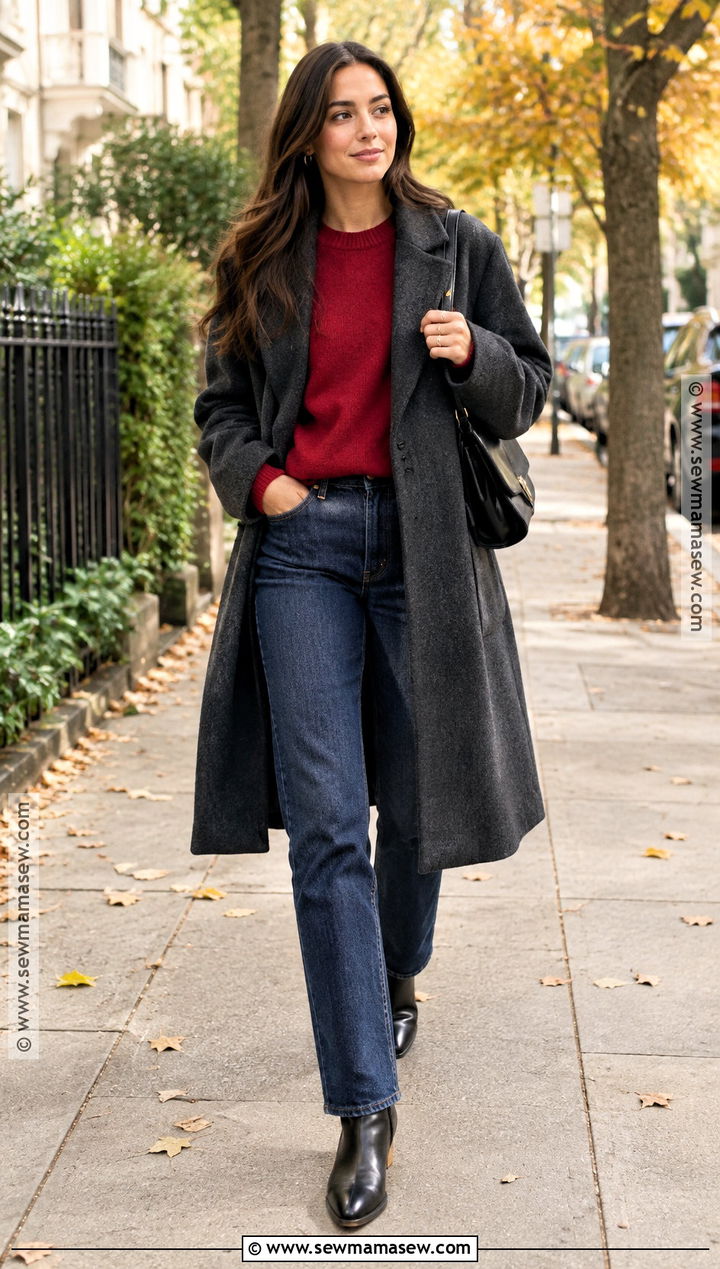 Red Sweater And Cowboy Boots Fall Outfit - 25 Cowboy Boots Outfit Fall
