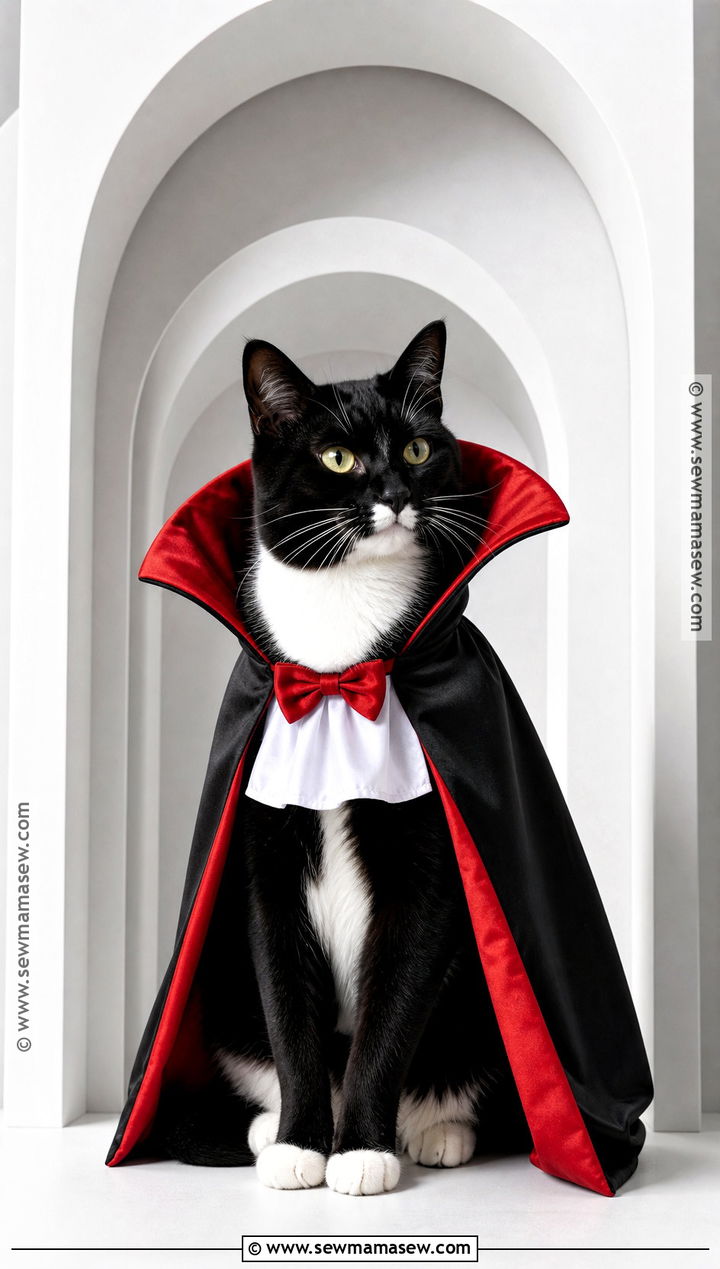 Red Vampire Cat Costume - 30 Halloween Costume Ideas for Cats