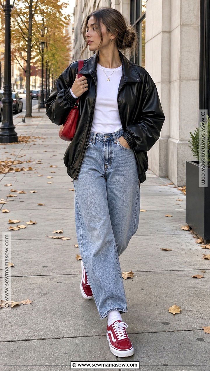 Red Vans With Baggy Jeans - 20 vans outfit fall ideas