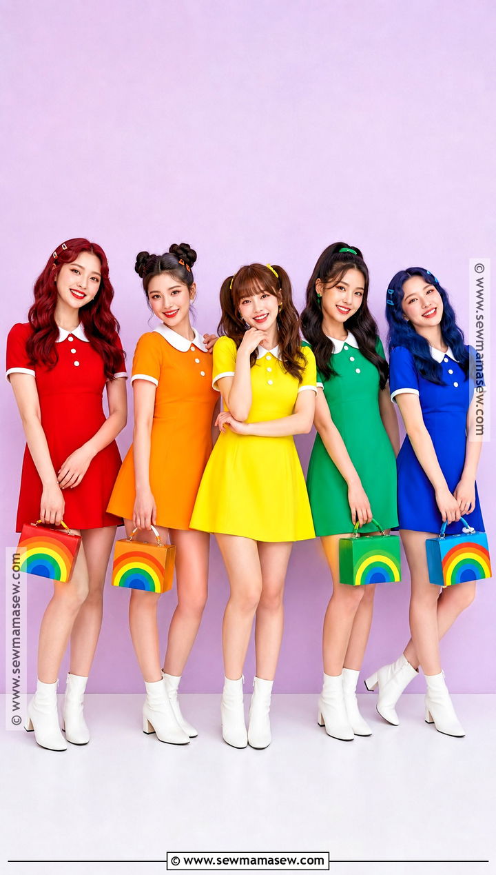 Red Velvet Peek A Boo Rainbow Costume - 30 kpop halloween costumes ideas