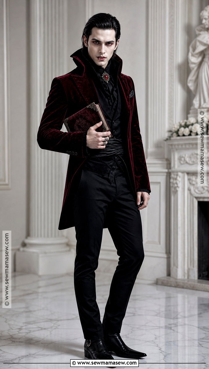 Red Velvet Vampire Costume - 30 Vampire Halloween Costume Ideas for Men
