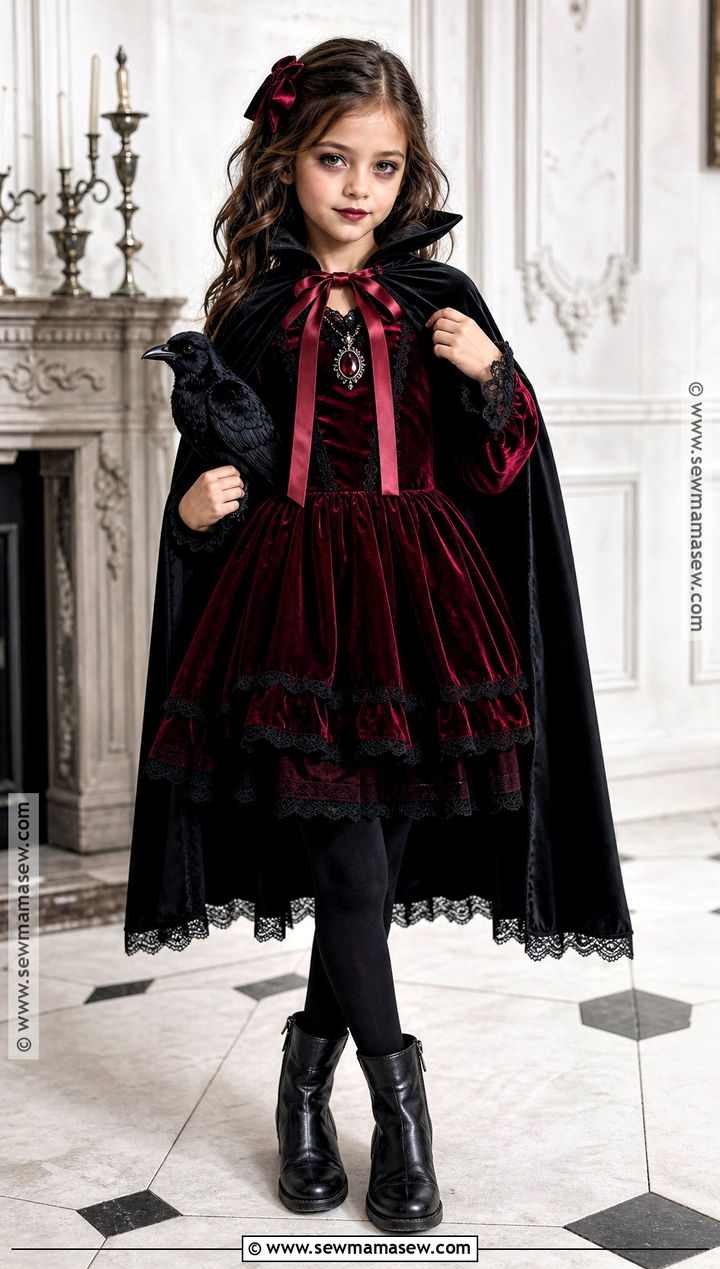 Red Velvet Vampire Costume - 30 vampire costume ideas for kids