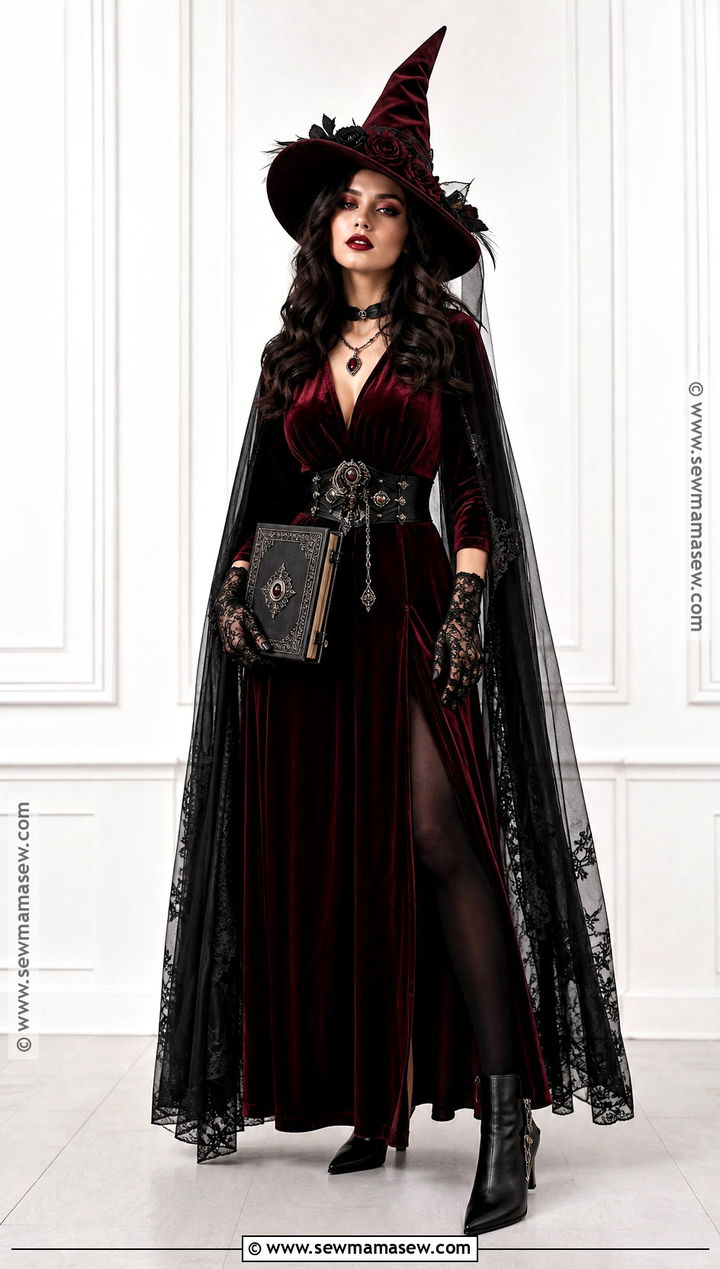 Red Velvet Witch Costume - 45 witch halloween costume ideas