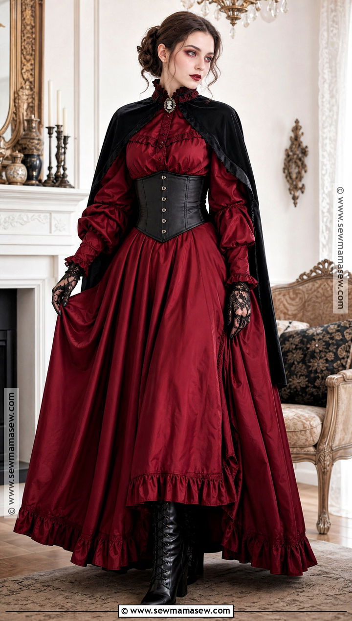 Red Victorian Vampire Dress Costume - 35 red vampire dress ideas