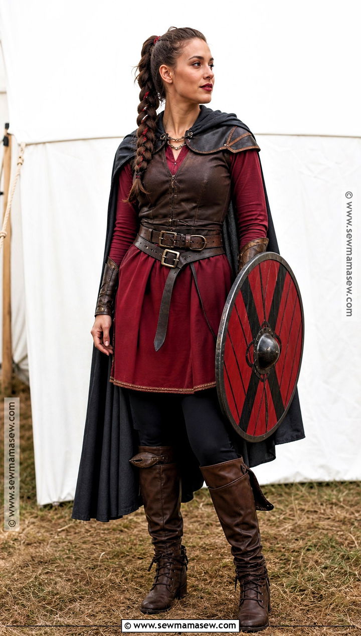 Red Viking Warrior Woman Costume - 30 viking warrior woman costumes