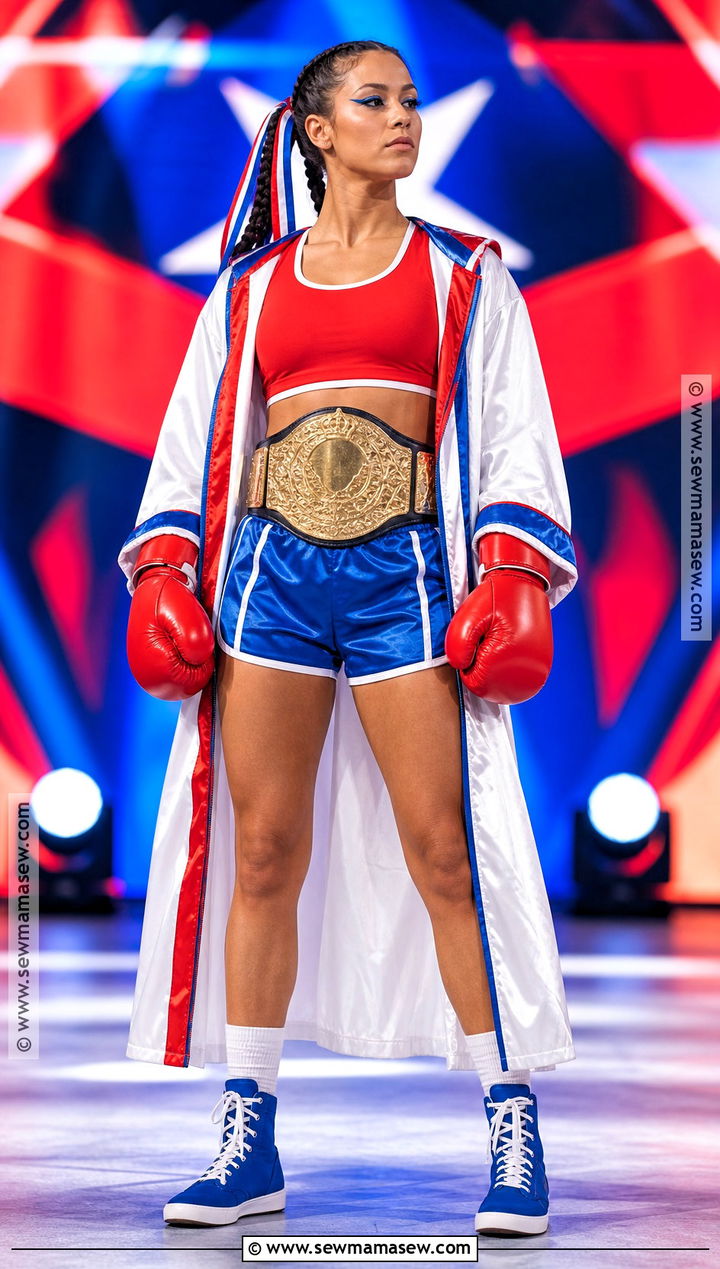 Red White And Blue Boxer Costume - 35 Boxer Costume Ideas for Women