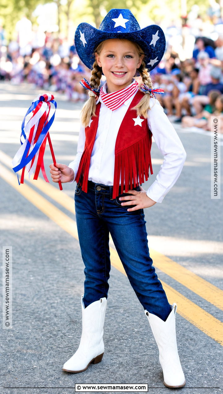Red White And Blue Cowgirl Costume - 30 cowgirl costume ideas for kids