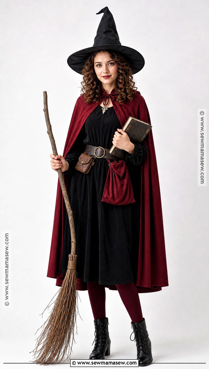 Red Witch Costume With Hooded Cape - 30 red cape costume ideas