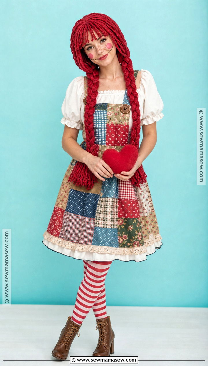Red Yarn Rag Doll Costume - 40 doll costume ideas