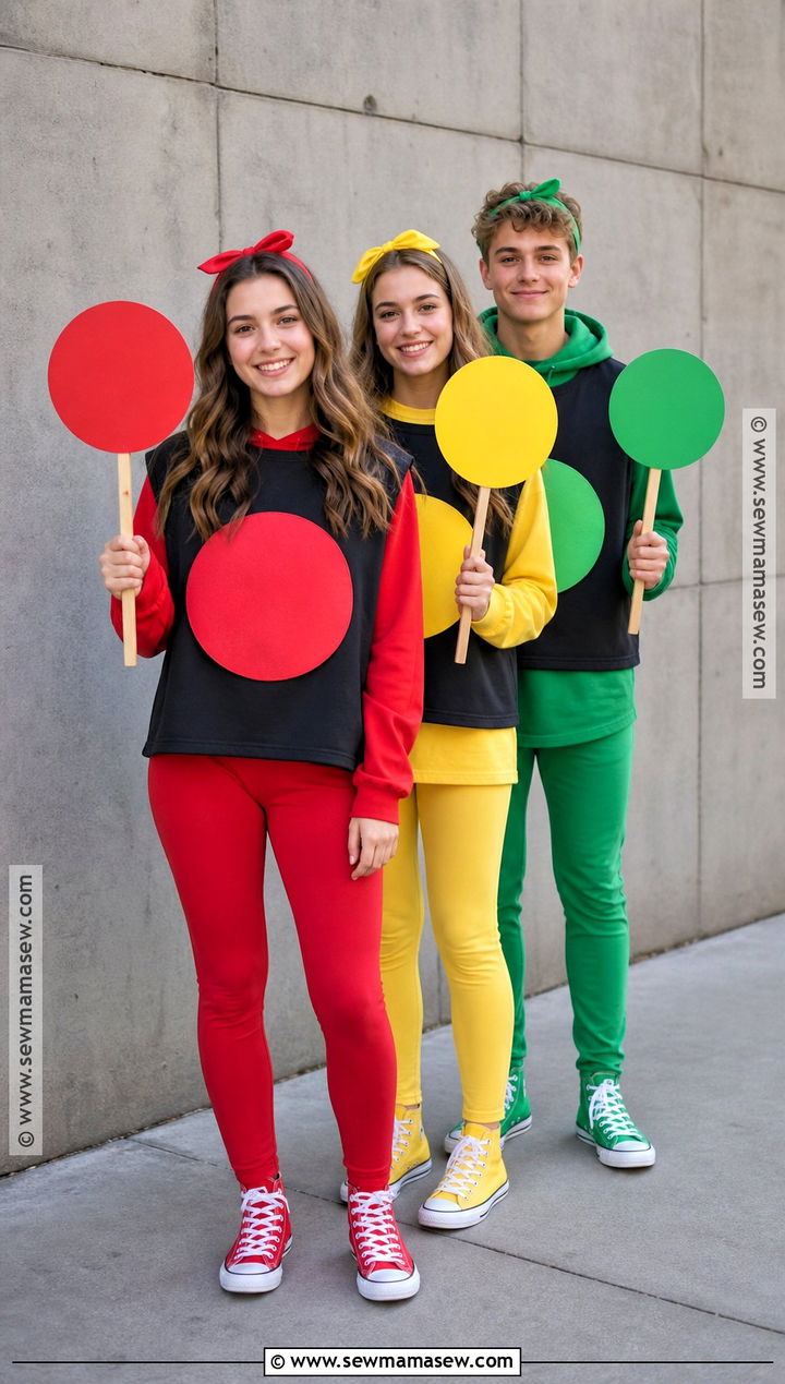 Red Yellow And Green Traffic Light Trio Costume - 35 trio costume ideas for teens
