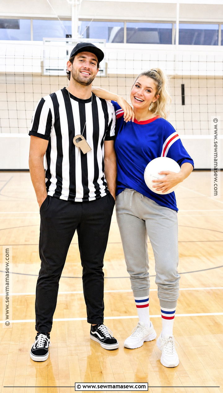 Referee And Athlete Couple Costume - 40 easy couple costumes