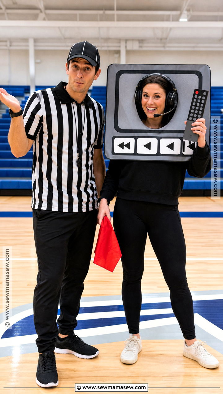 Referee And Instant Replay Couple Costume - 30 Unique Couples Halloween Costume Ideas Funny