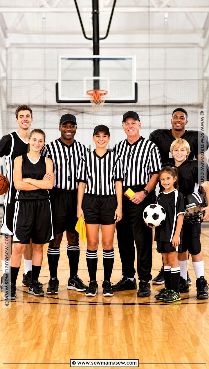 Referee Crew Costume With Players - 30 team costume ideas sports