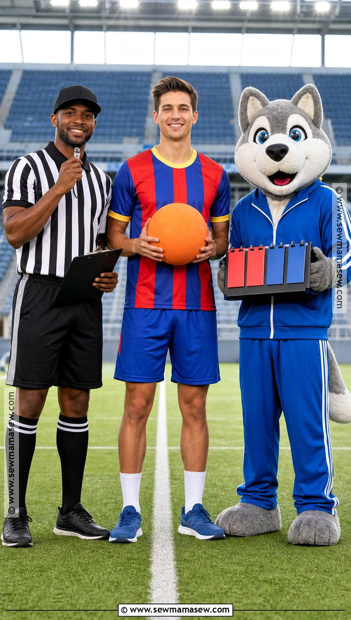 Referee Player And Mascot Sports Trio Costume - 30 Trio Halloween Costumes for Men