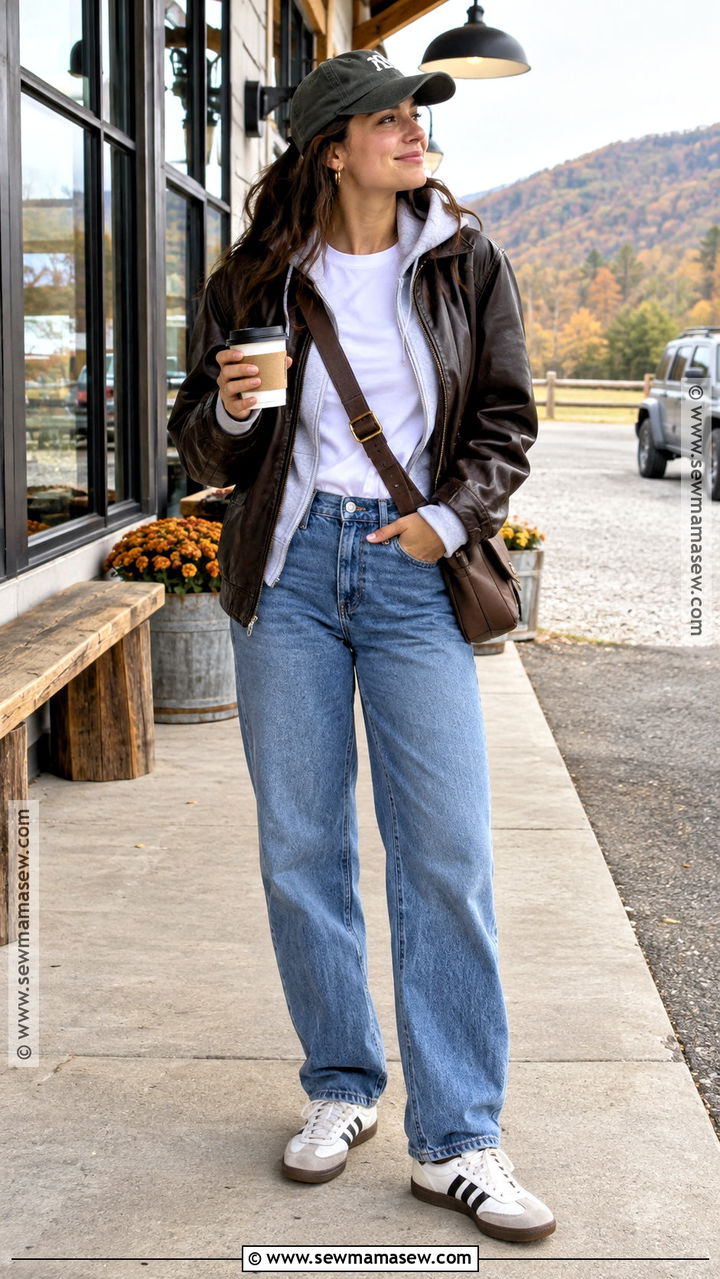 Relaxed Jeans And Hoodie Road Trip Outfit - 20 road trip outfit fall ideas