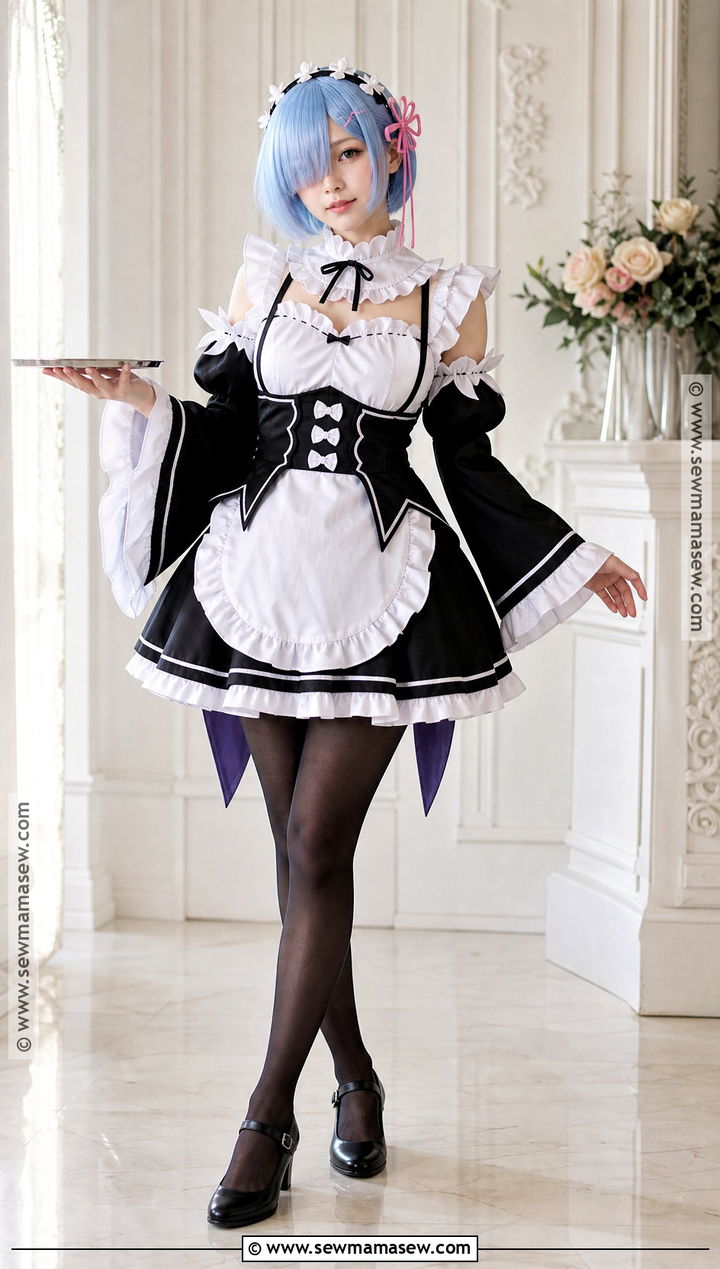 Rem Cosplay With Blue Bob Wig - 30 blue hair cosplay ideas