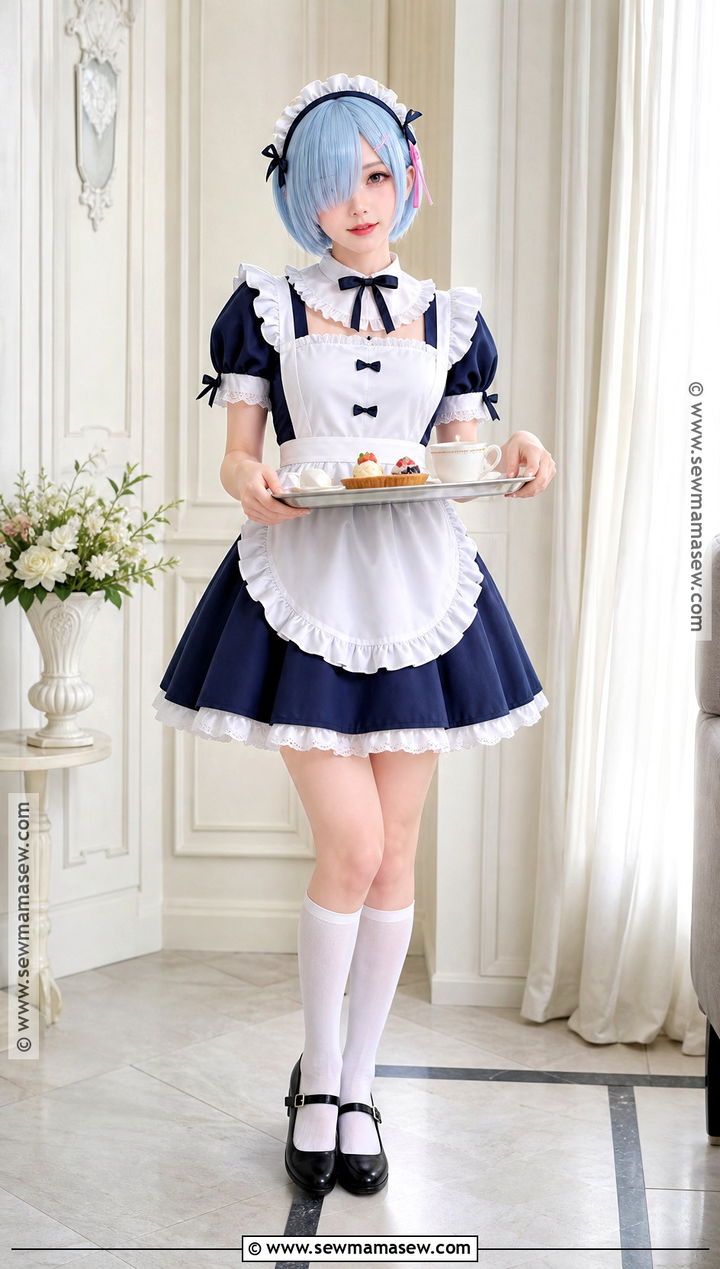 Rem Maid Costume - 35 blue hair halloween costumes ideas