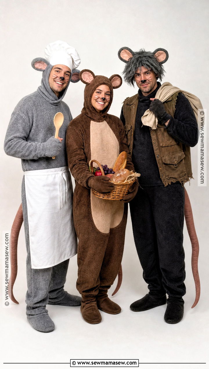 Remy Emile And Django Group Ratatouille Costume - 50 ratatouille costume ideas