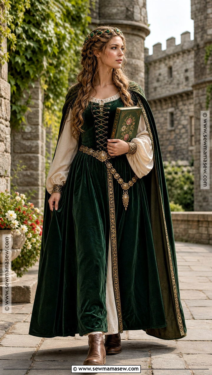 Renaissance Princess Costume With Velvet Gown - 35 pretty halloween costumes