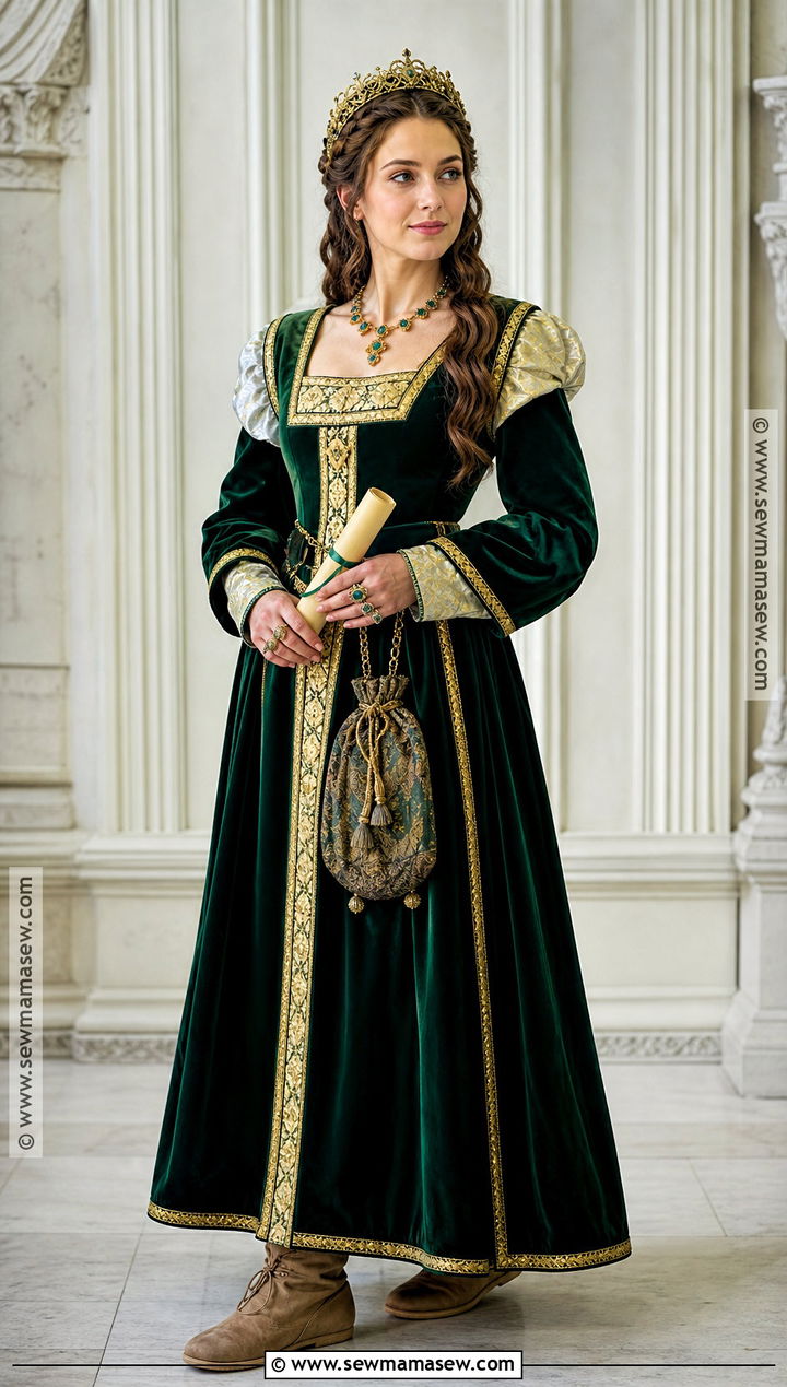 Renaissance Royal Costume With Velvet Gown - 45 costume party ideas