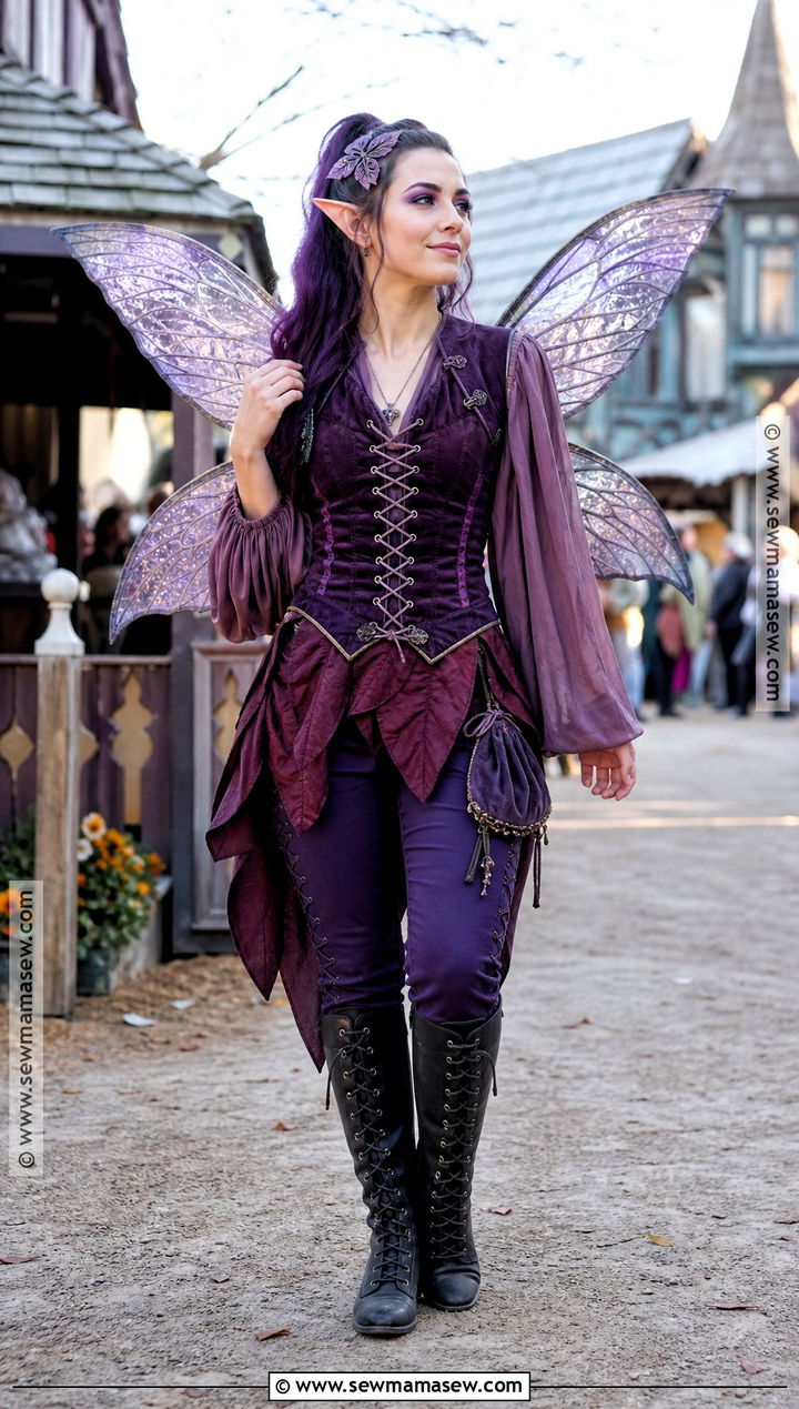 Renaissance Vidia Costume With Purple Corset Vest - 35 vidia costume ideas