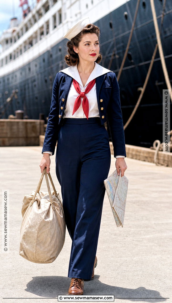 Retro 1940s Sailor Costume - 40 sailor costume ideas for women
