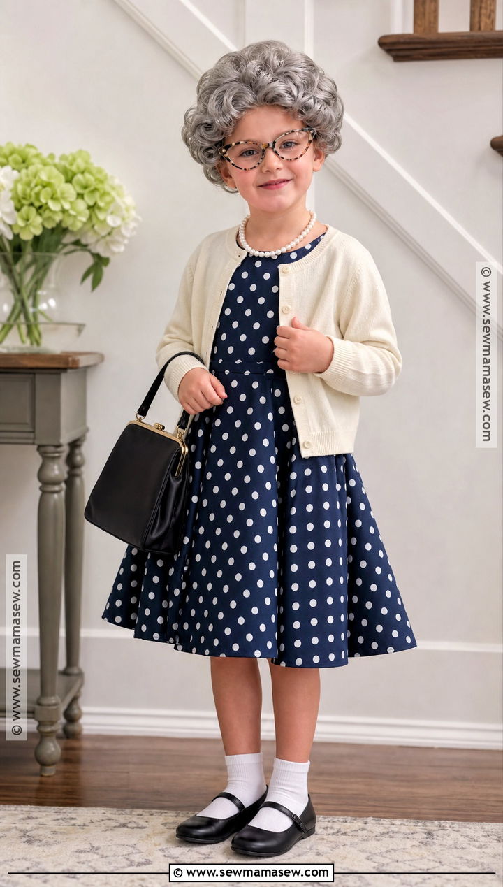 Retro 1950s Grandma Old Lady Costume - 30 old lady costume ideas for kids