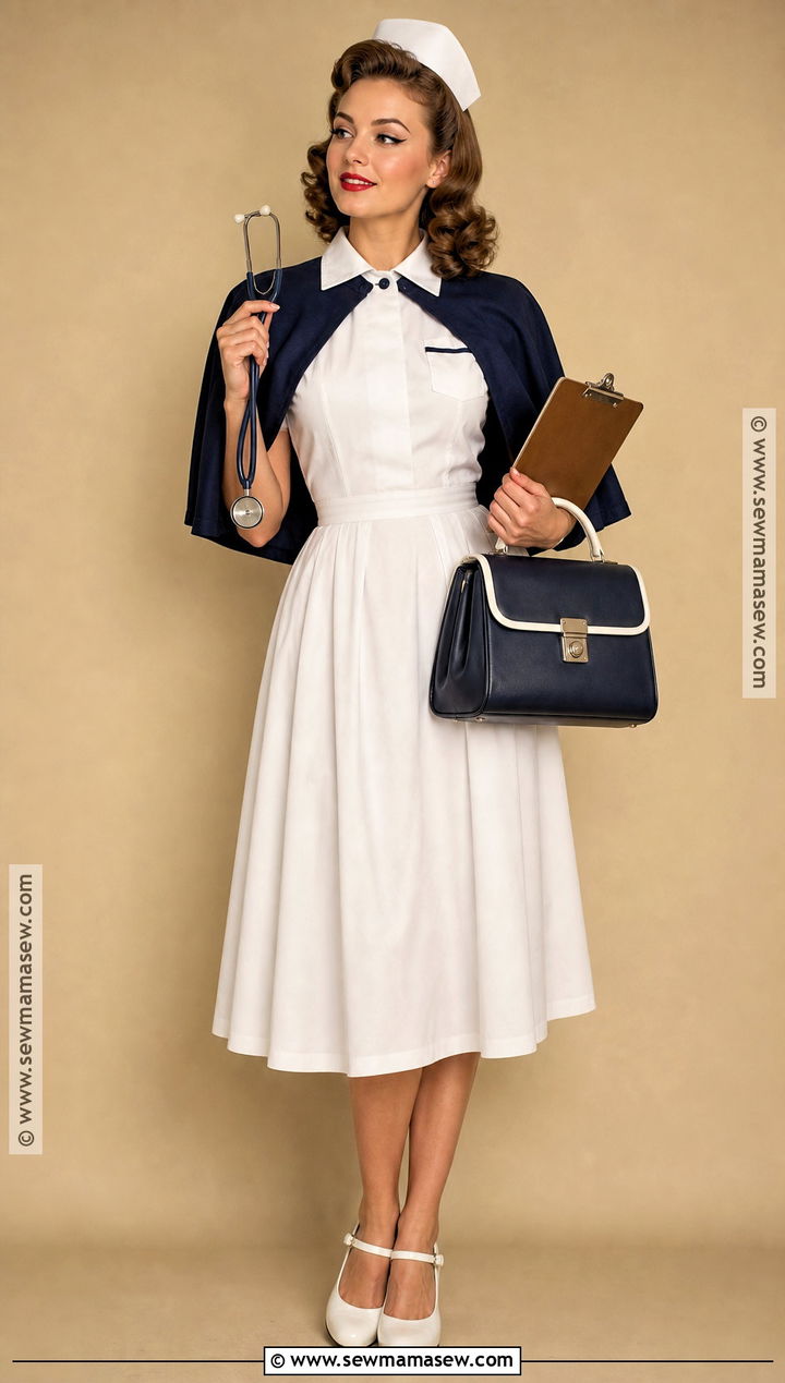 Retro 1950s Nurse Costume - 30 nurse outfit halloween ideas