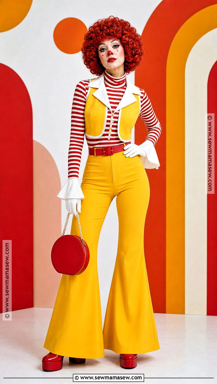 Retro 1970s Ronald McDonald Costume - 30 Ronald Mcdonald Costume Ideas for Women
