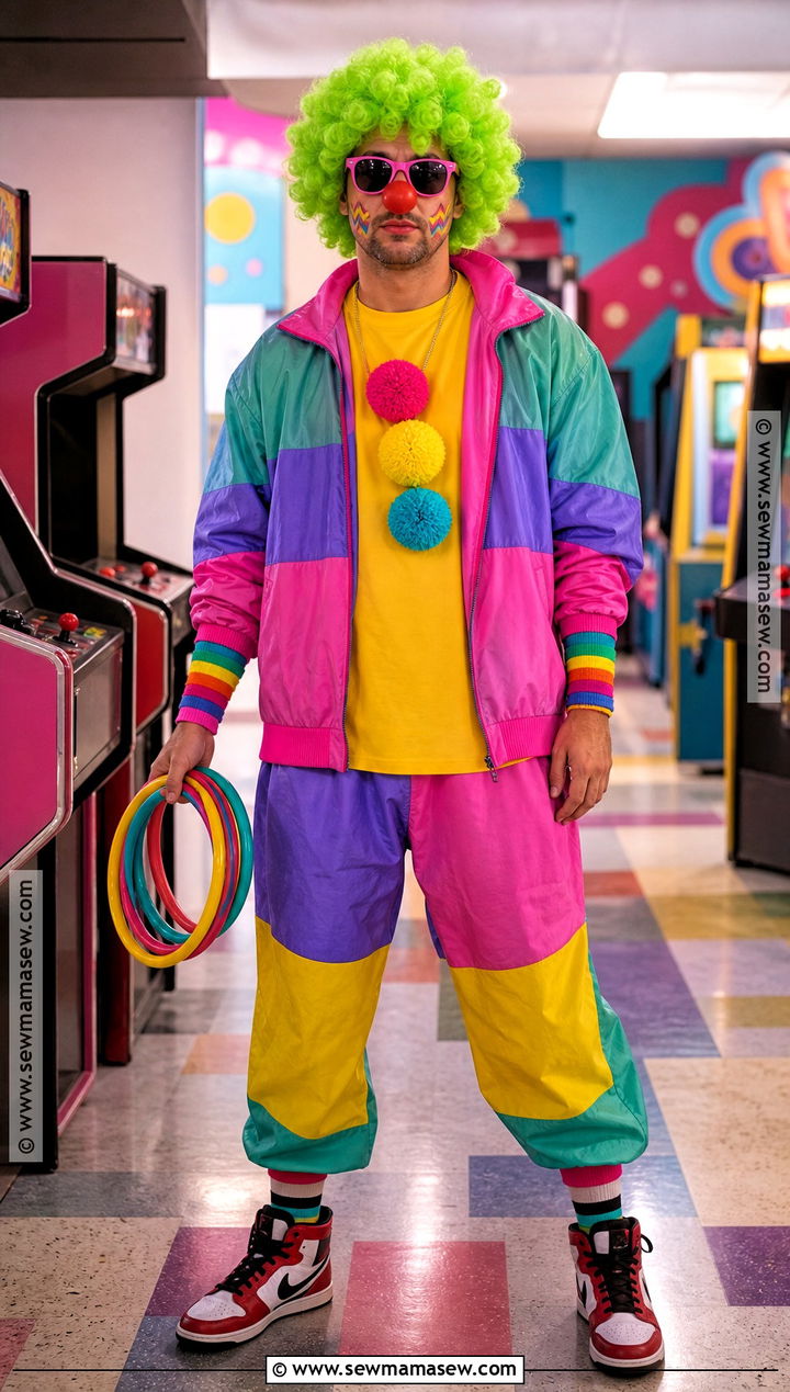 Retro 1980s Clown Costume - 30 Clown Costume Ideas for Men