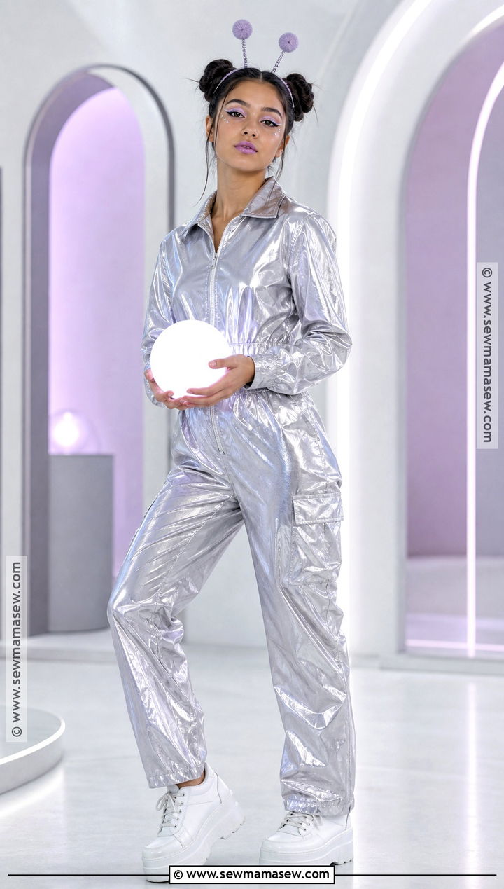 Retro Alien Costume With Silver Jumpsuit - 30 Good Halloween Costumes for Teenagers
