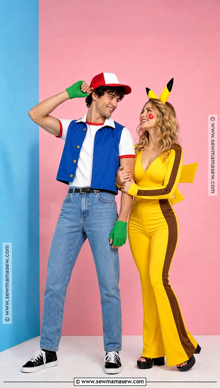 Retro Ash And Pikachu Costume - 30 ash and pikachu costume ideas