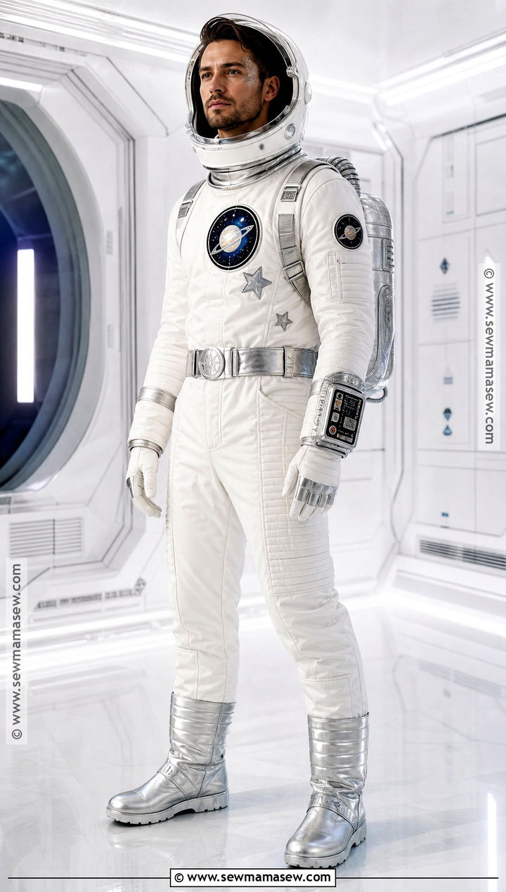 Retro Astronaut Costume With Silver Boots - 30 halloween male costumes