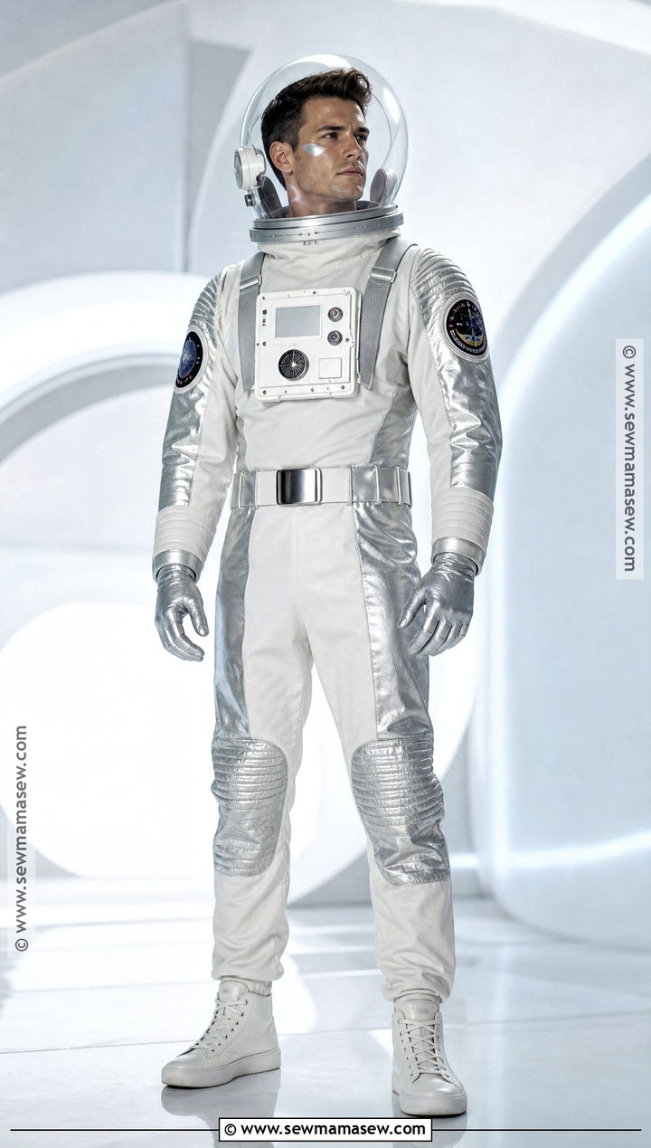 Retro Astronaut Costume With Silver Jumpsuit - 30 men's halloween costumes