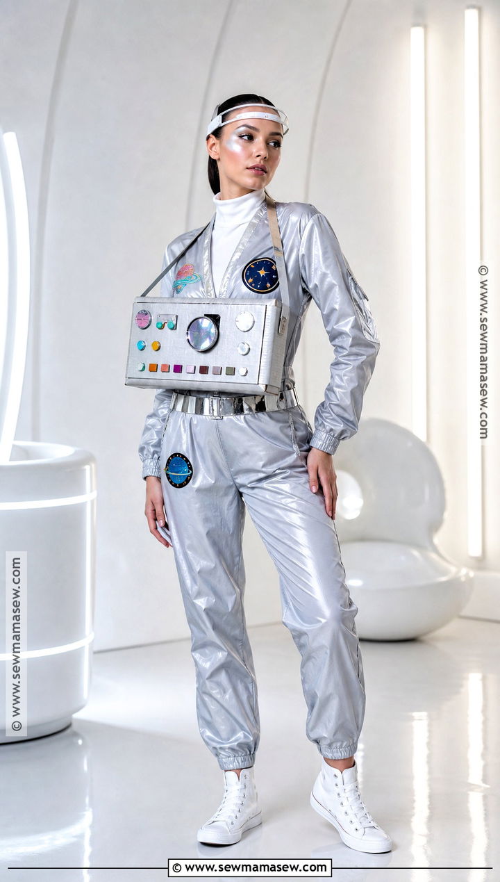 Retro Astronaut Costume With Silver Jumpsuit - 35 halloween costumes one person