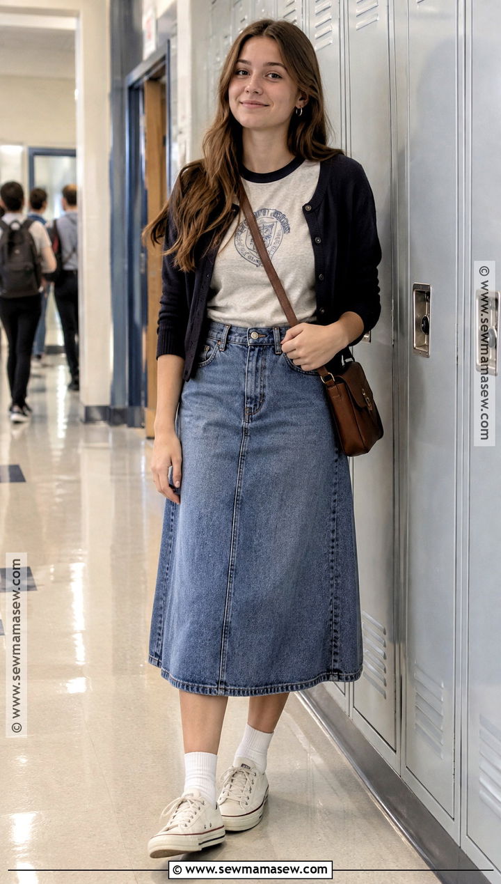 Retro Back To School T Shirt With Denim Skirt - 20 back to school t shirts