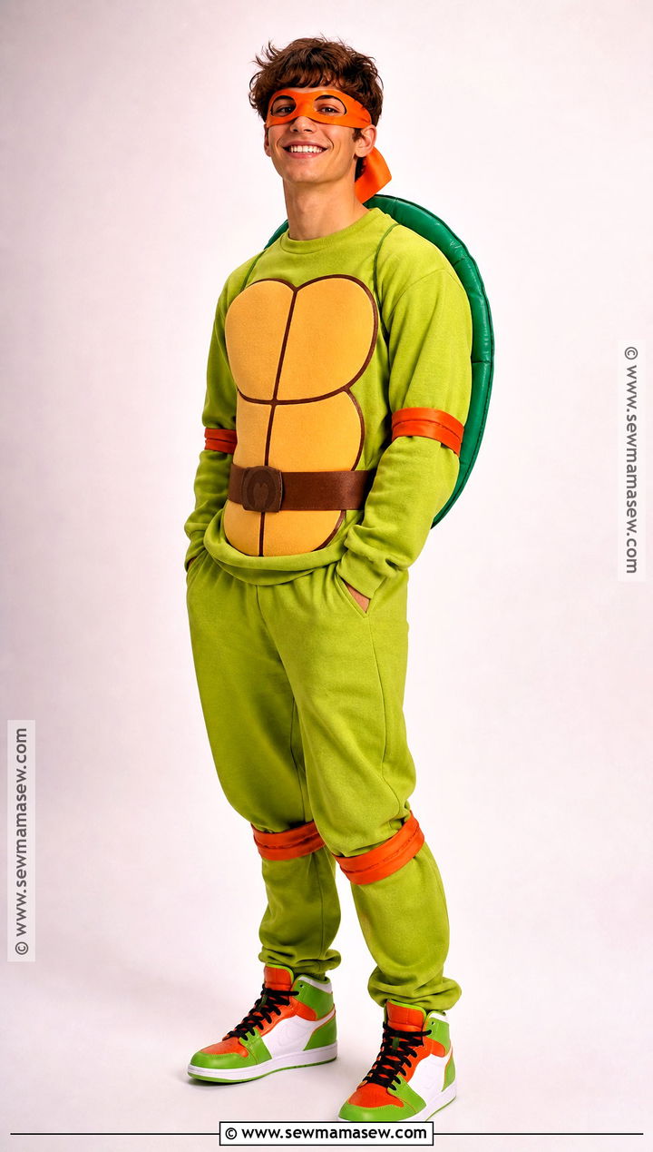 Retro Cartoon Ninja Turtle Costume - 30 ninja turtle halloween costume ideas