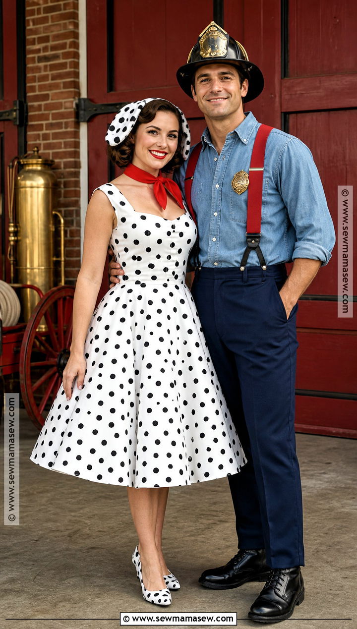 Retro Dalmatian And Firefighter Costume - 35 dalmatian and firefighter costume ideas