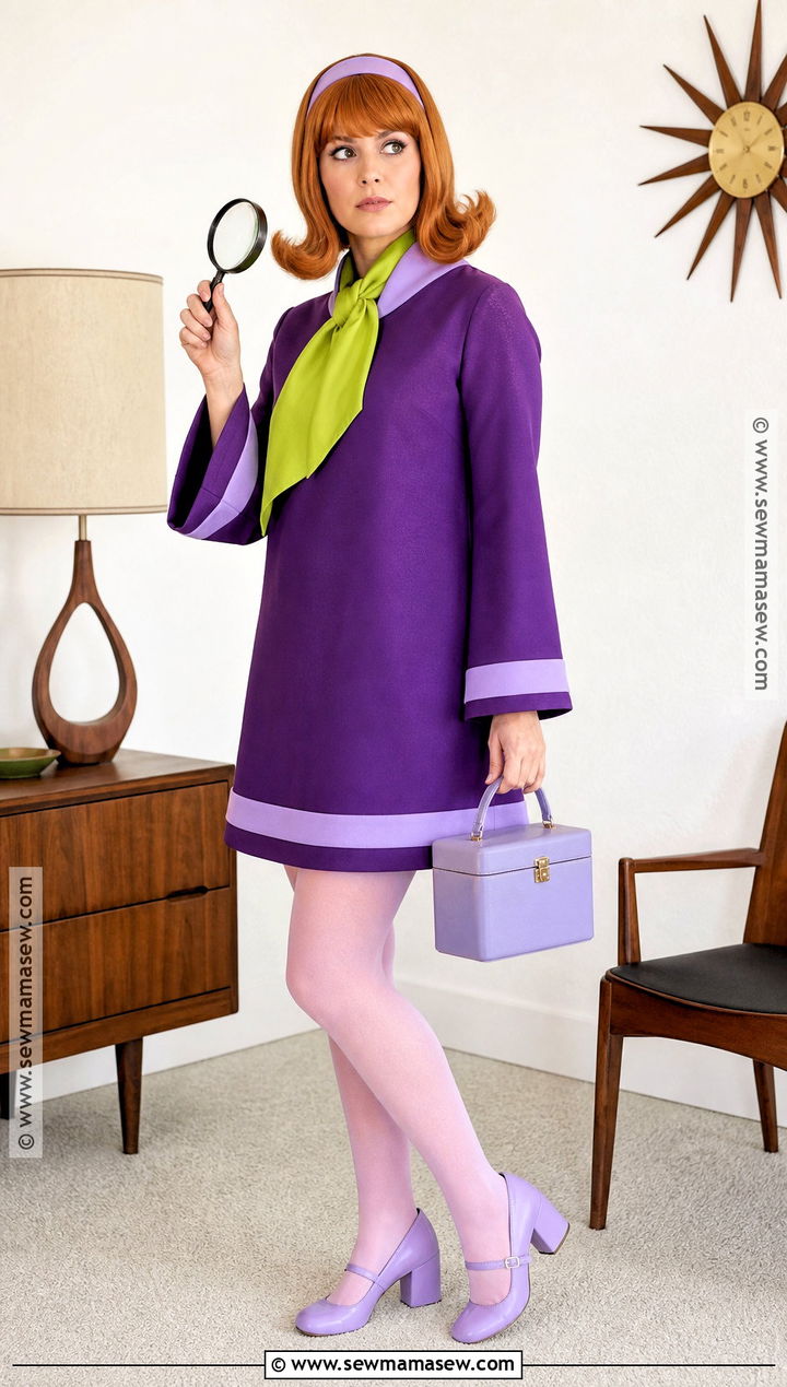 Retro Daphne Costume With A Line Dress - 30 daphne halloween costume ideas