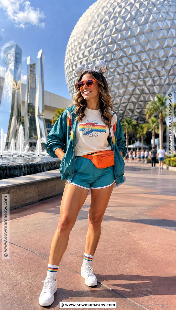 Retro EPCOT Color Block Outfit - 15 Epcot Outfit Ideas Fall