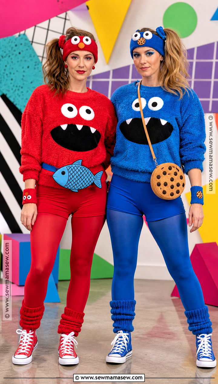 Retro Elmo And Cookie Monster Costume - 40 elmo and cookie monster costumes