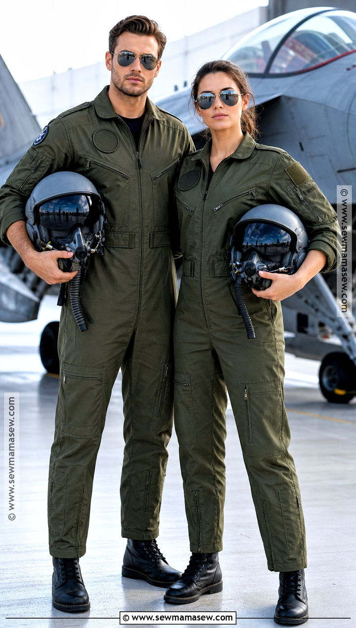 Retro Fighter Pilot Couple Costume - 30 couples costumes ideas