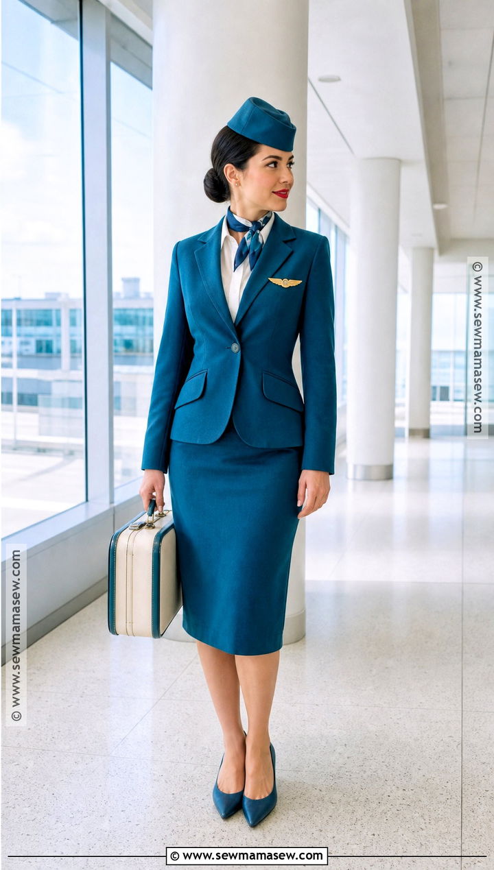 Retro Flight Attendant Costume - 35 homemade costume ideas for women