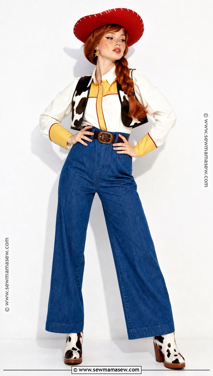Retro Jessie Costume With Wide Leg Pants - 30 jessie toy story halloween costume ideas